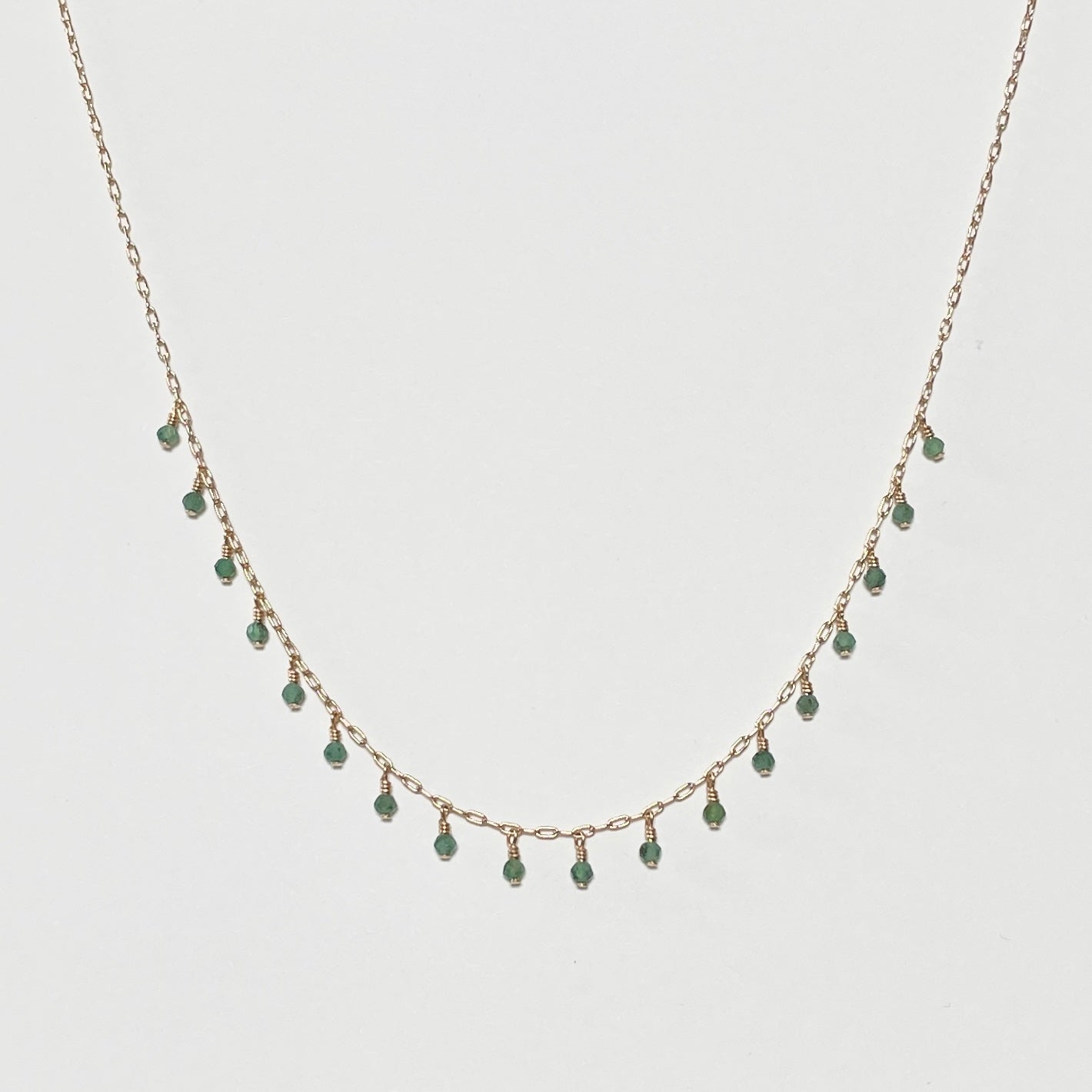 HEART | 14k gold filled necklace with Emerald
