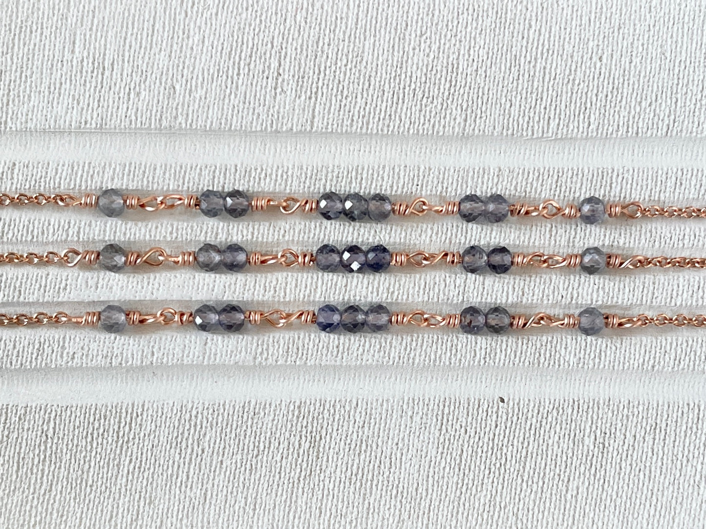 SEEK | 14k rose gold filled anklet with Iolite