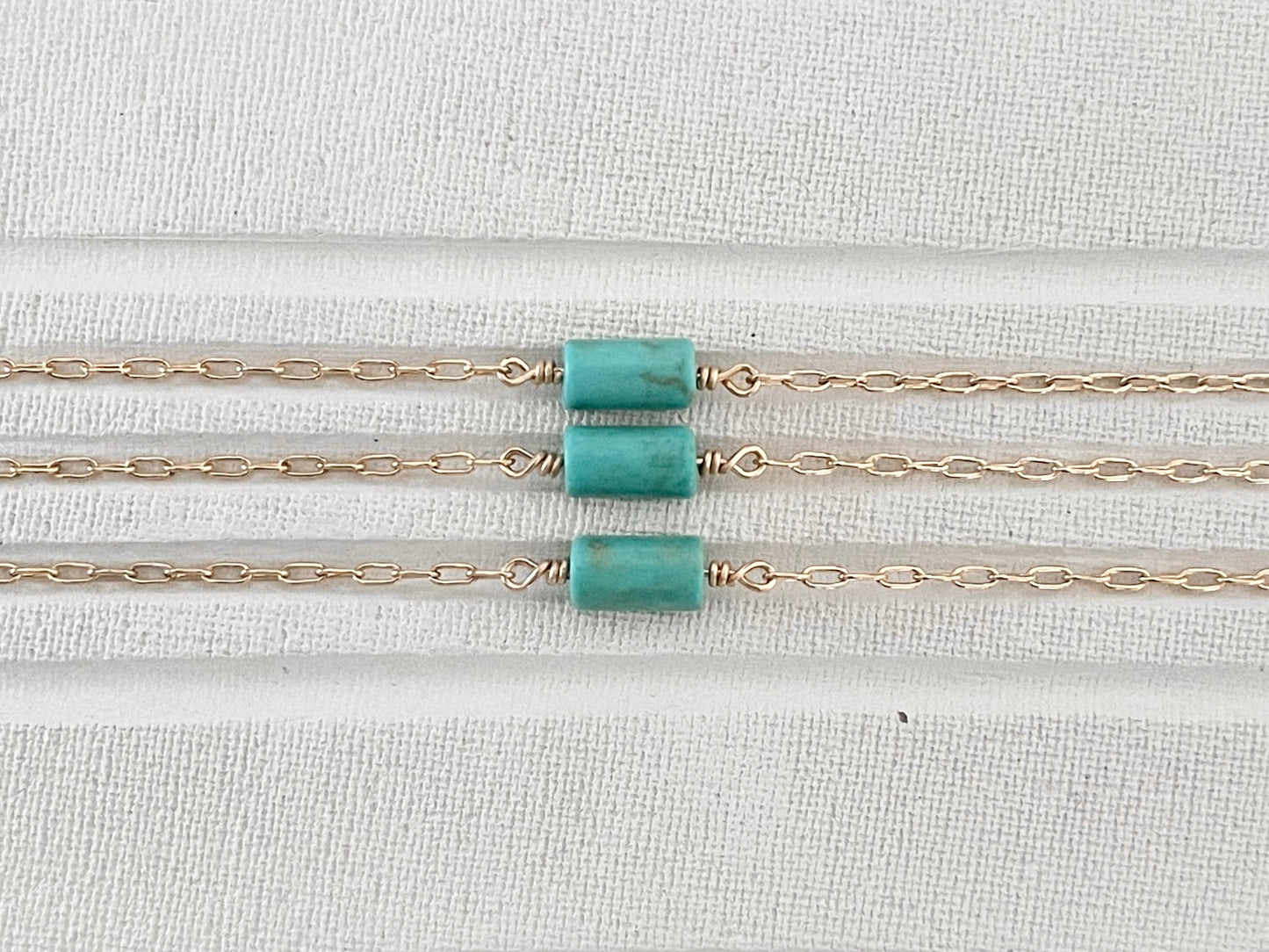 TURQUOISE | 14k gold filled bracelet