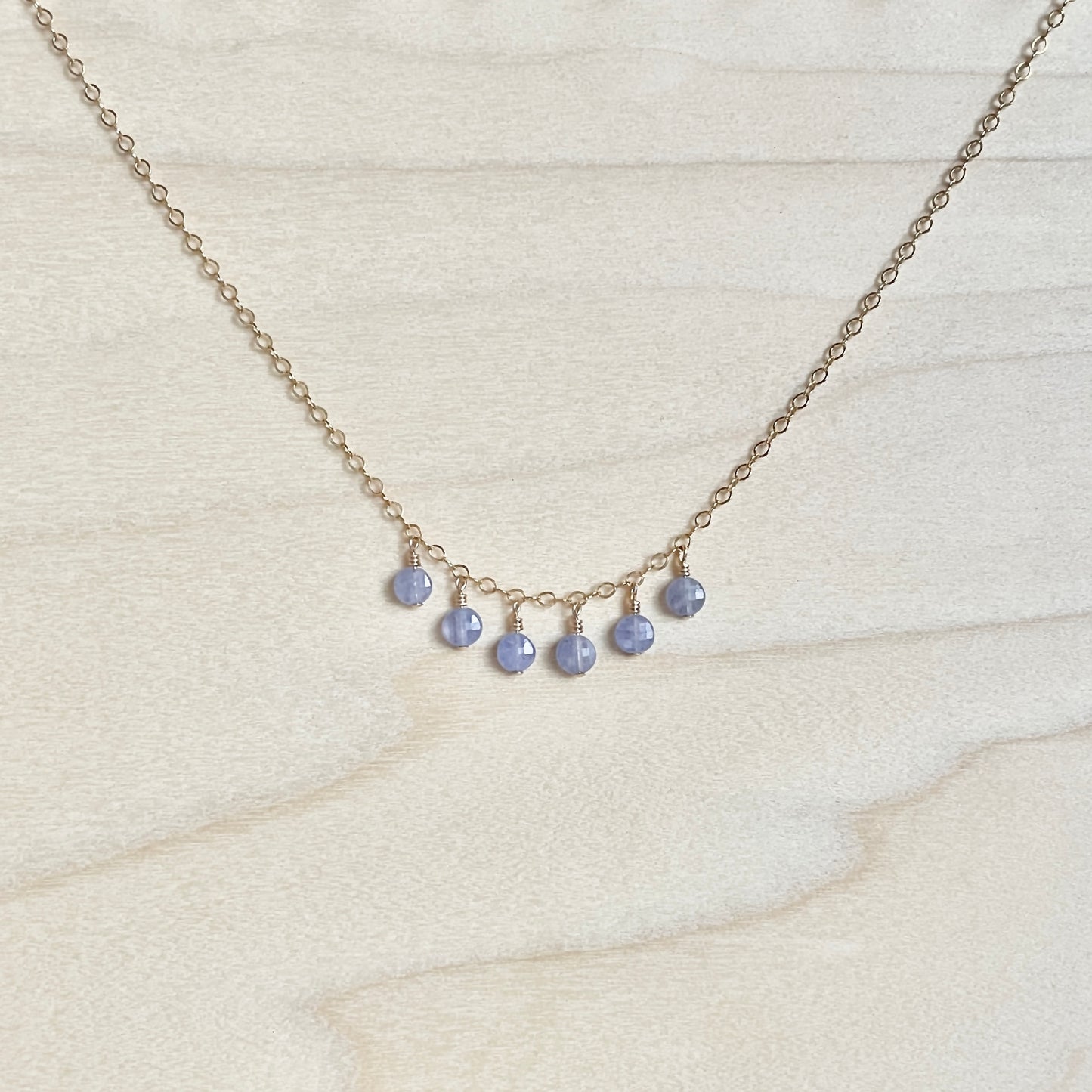 BEAUTY | 14k gold filled necklace with Tanzanite