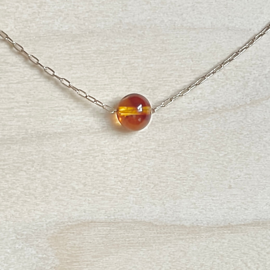 AMBER | 14k gold filled necklace