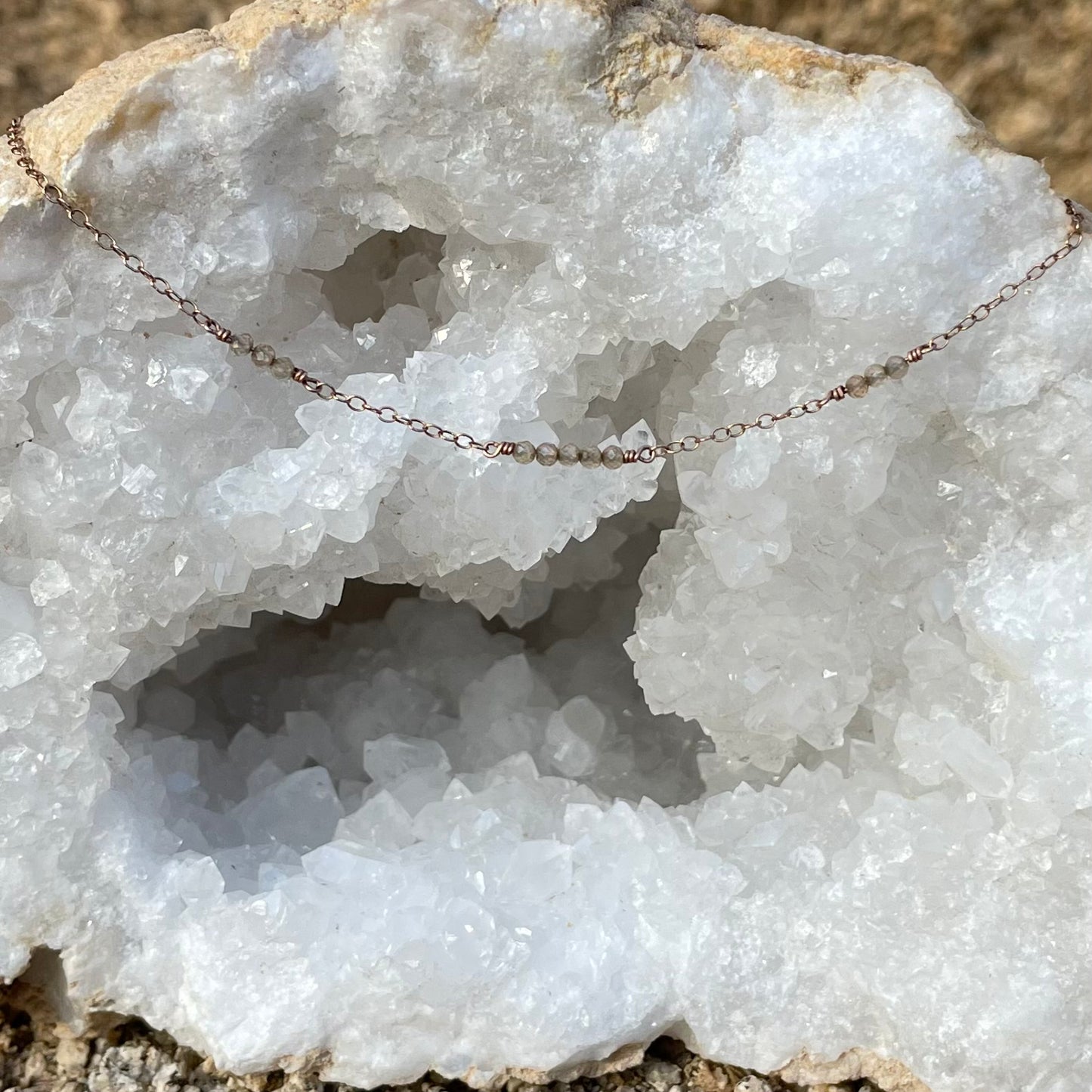 MANIFEST | 14k rose gold filled necklace with Zircon