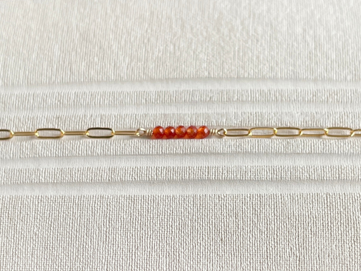 COURAGE (red) | 14k gold filled bracelet with Carnelian