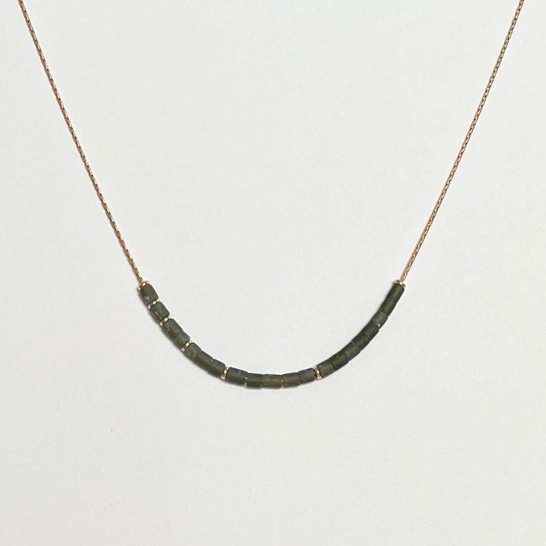 GOLDEN | 14k gold filled necklace with Serpentine