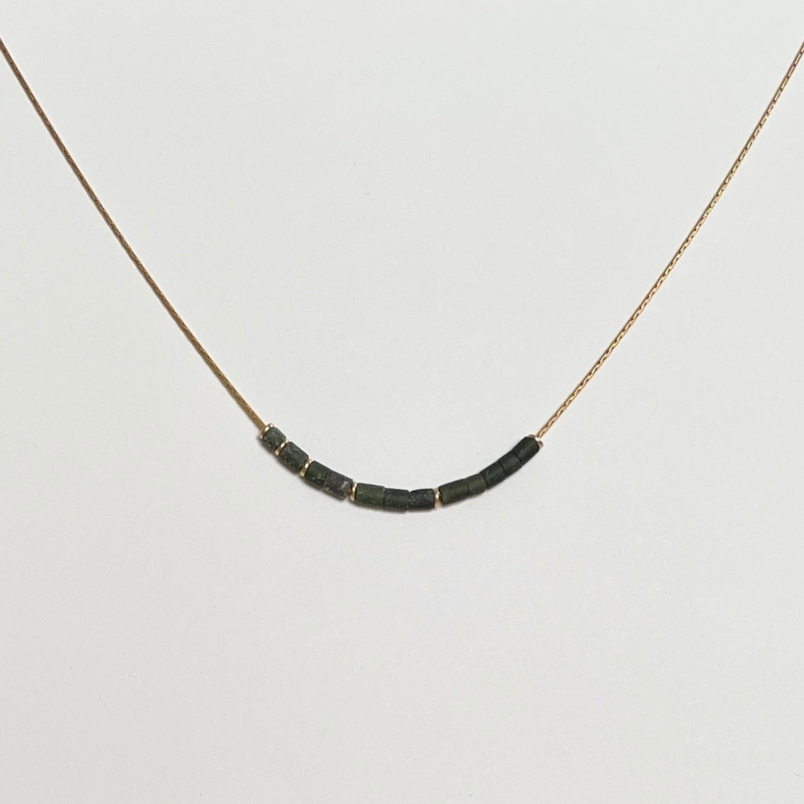 GOLDEN | 14k gold filled necklace with Serpentine