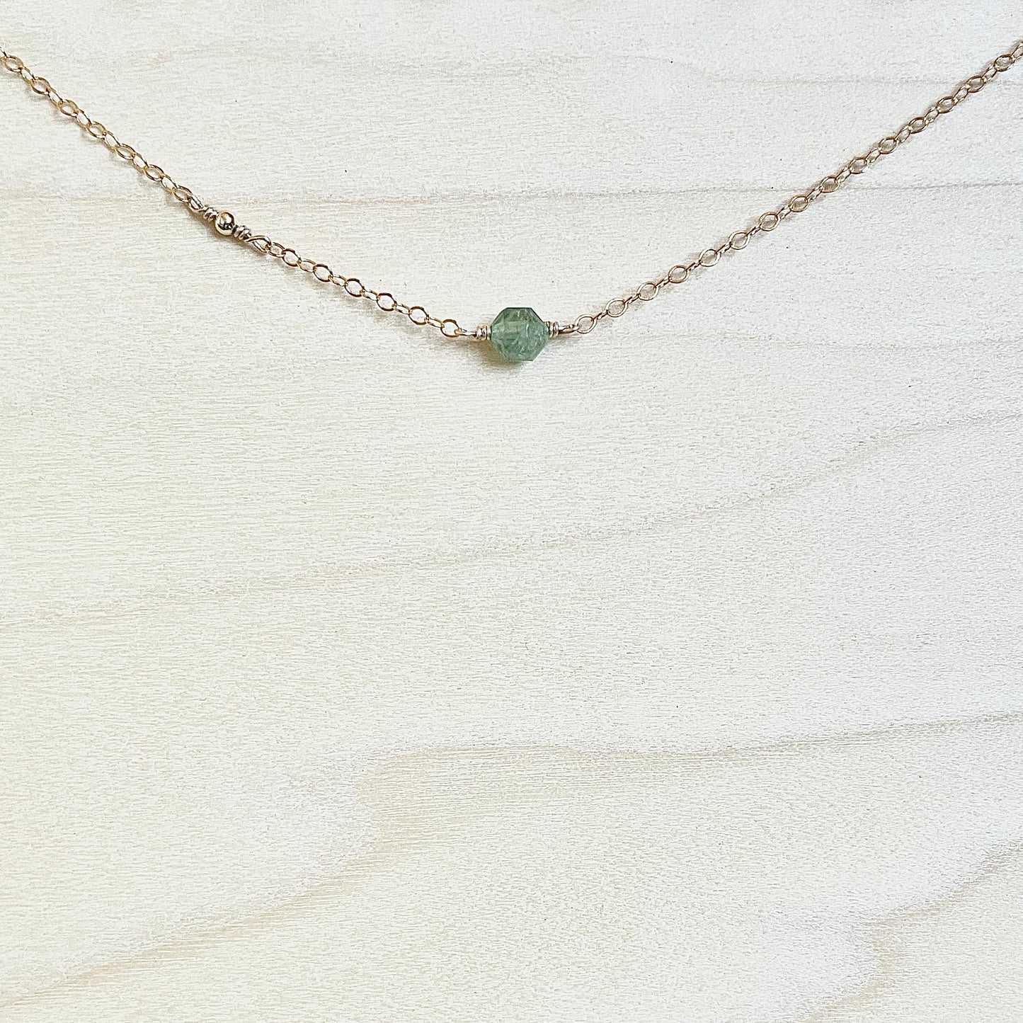 RENEWAL | 14k gold filled necklace with Green Apatite