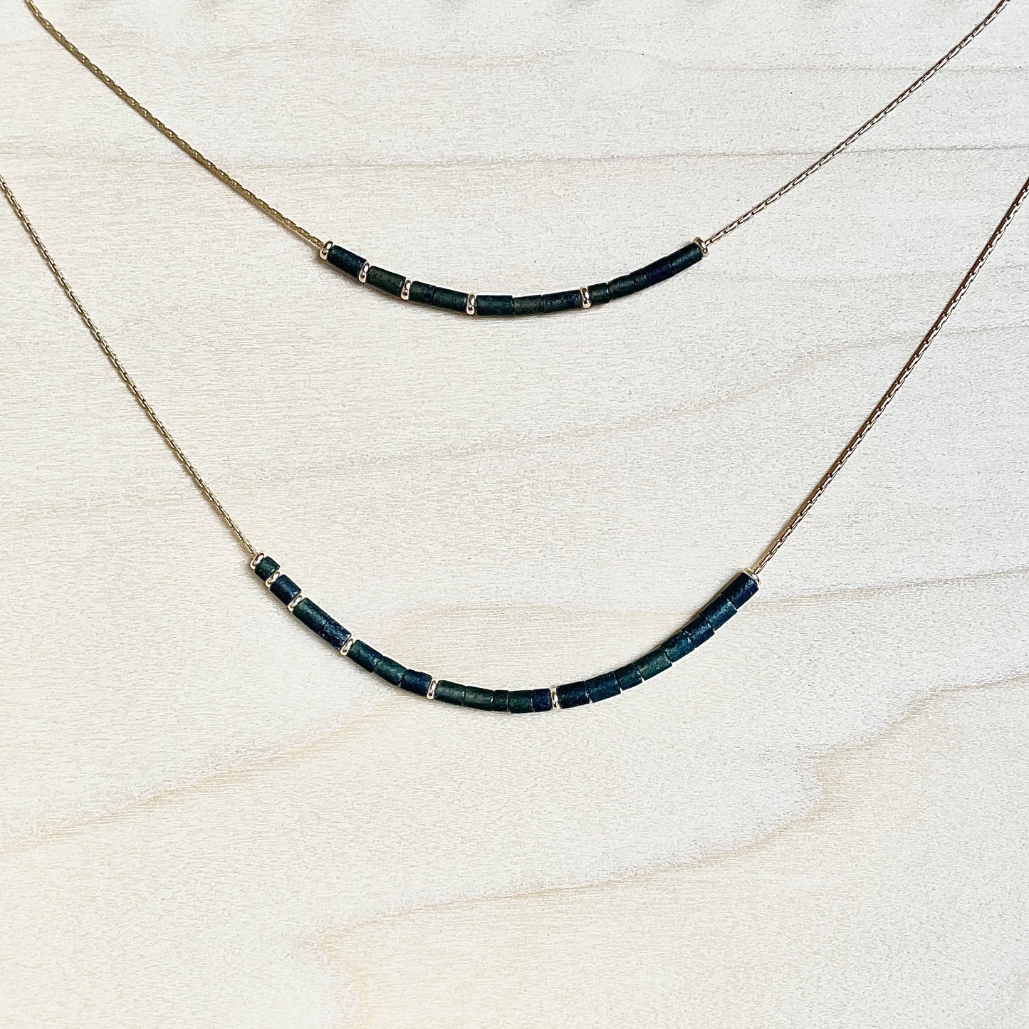 GOLDEN | 14k gold filled necklace with Serpentine