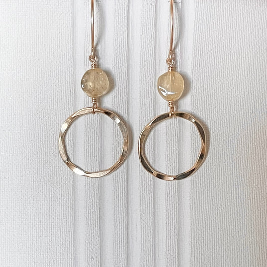 CITRINE | 14k gold filled earrings