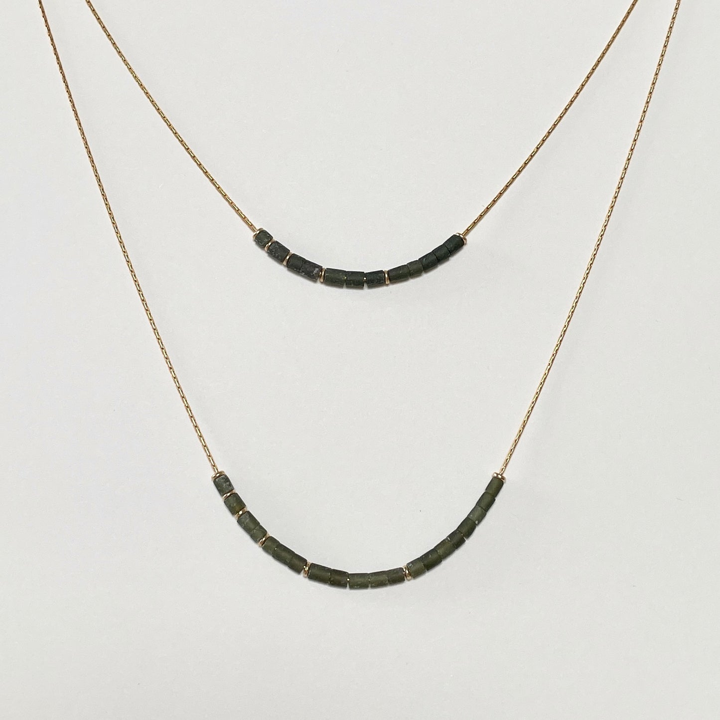 GOLDEN | 14k gold filled necklace with Serpentine