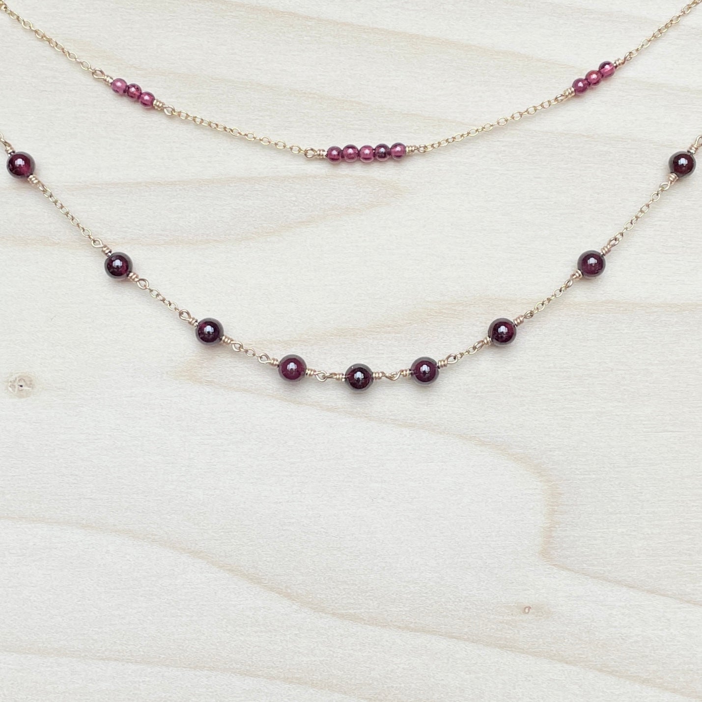 CREATE | 14k gold filled necklace with Garnet