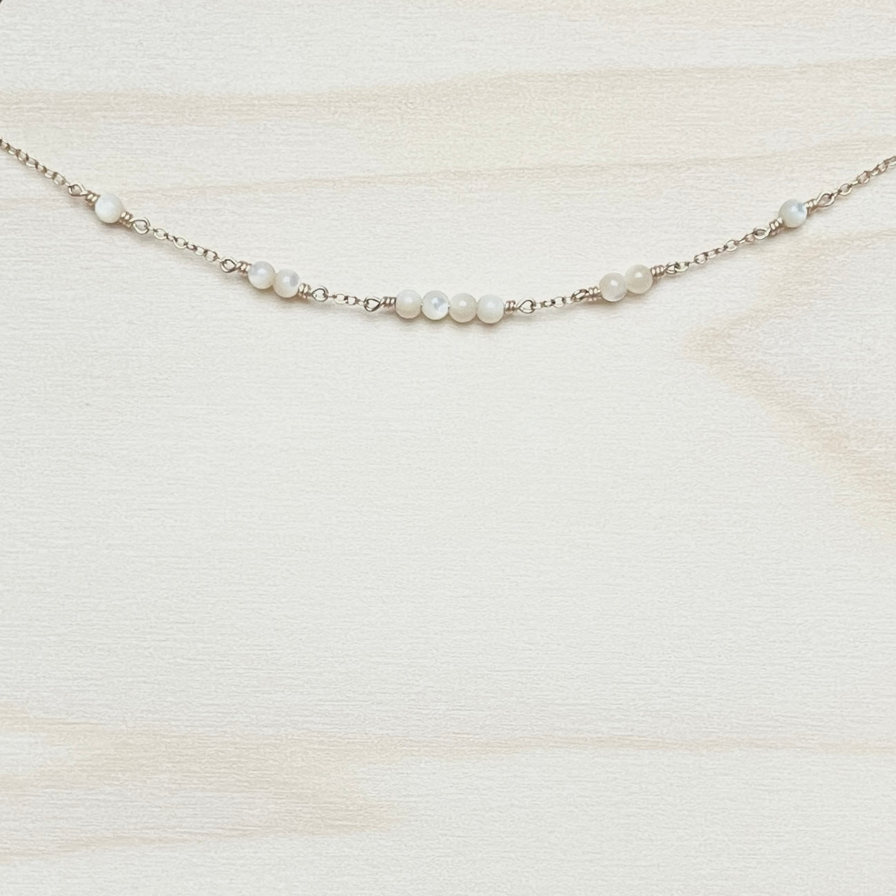 FLOW | 14k gold filled necklace with Mother of Pearl