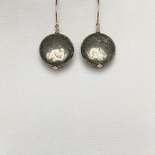 PYRITE | 14k gold filled earrings