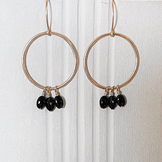 SPINEL | 14k gold filled earrings