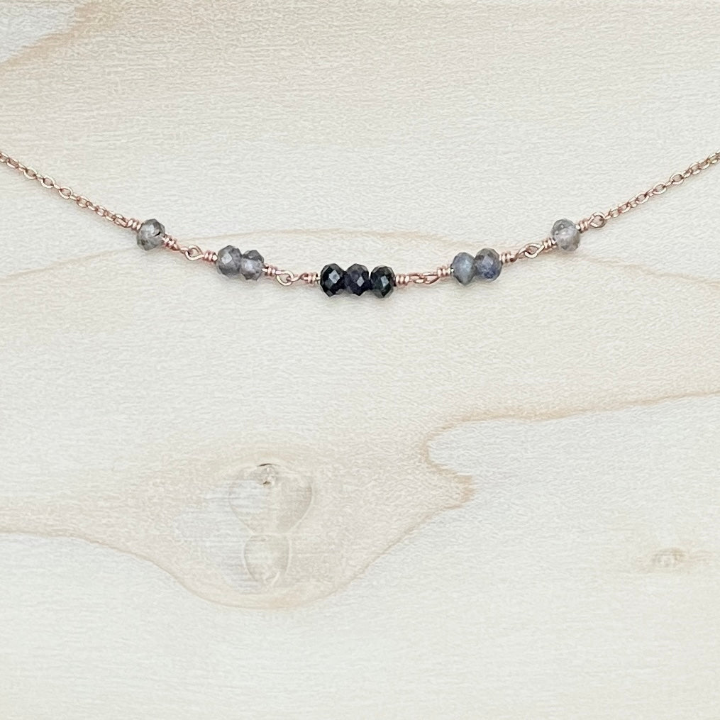 SEEK | 14k rose gold filled anklet with Iolite