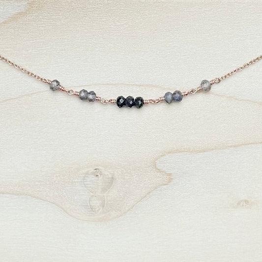 SEEK | 14k rose gold filled anklet with Iolite