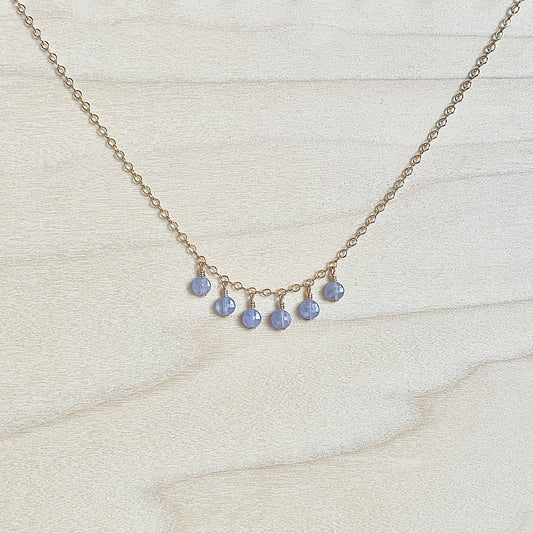 BEAUTY | 14k gold filled necklace with Tanzanite