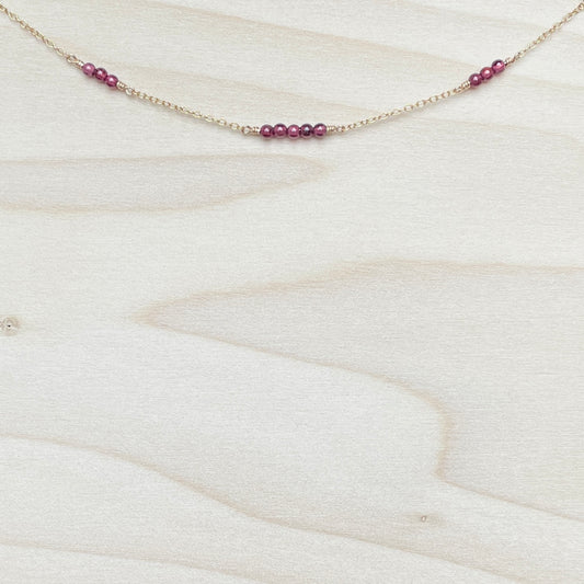 MANIFEST | 14k gold filled necklace with Garnet