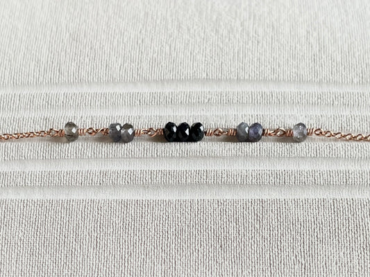 SEEK | 14k rose gold filled bracelet with Iolite