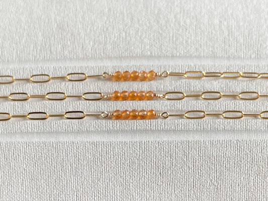 COURAGE (yellow) | 14k gold filled bracelet with Carnelian