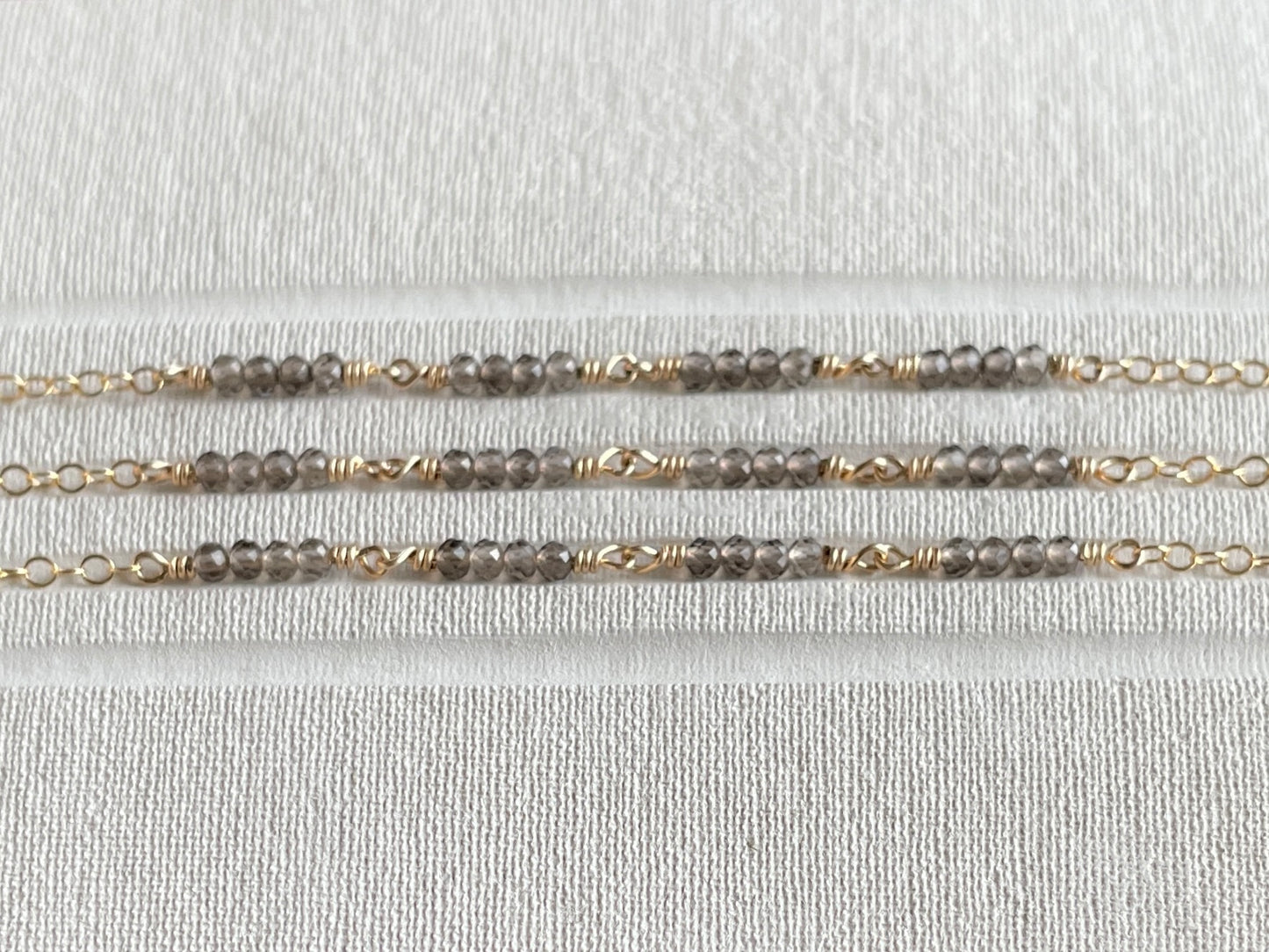 GROUND | 14k gold filled bracelet with Smoky Quartz