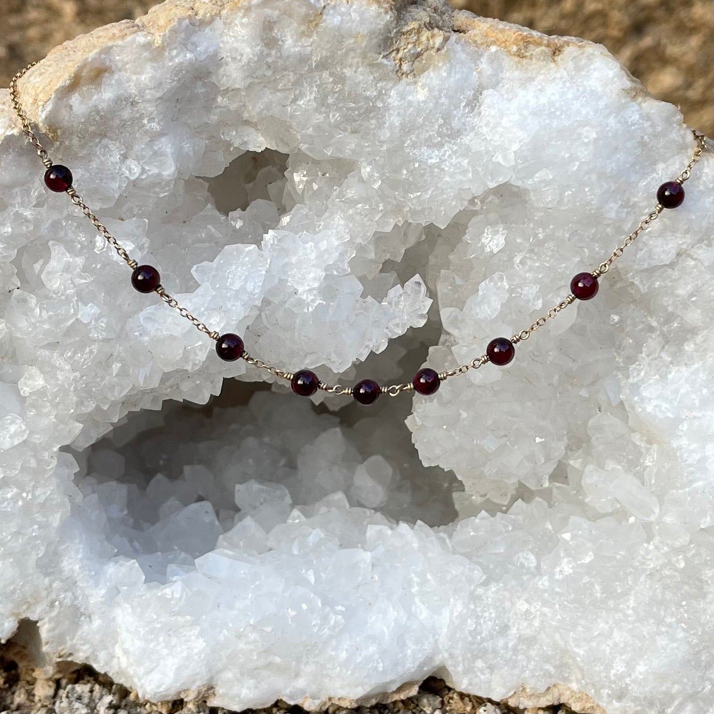 CREATE | 14k gold filled necklace with Garnet